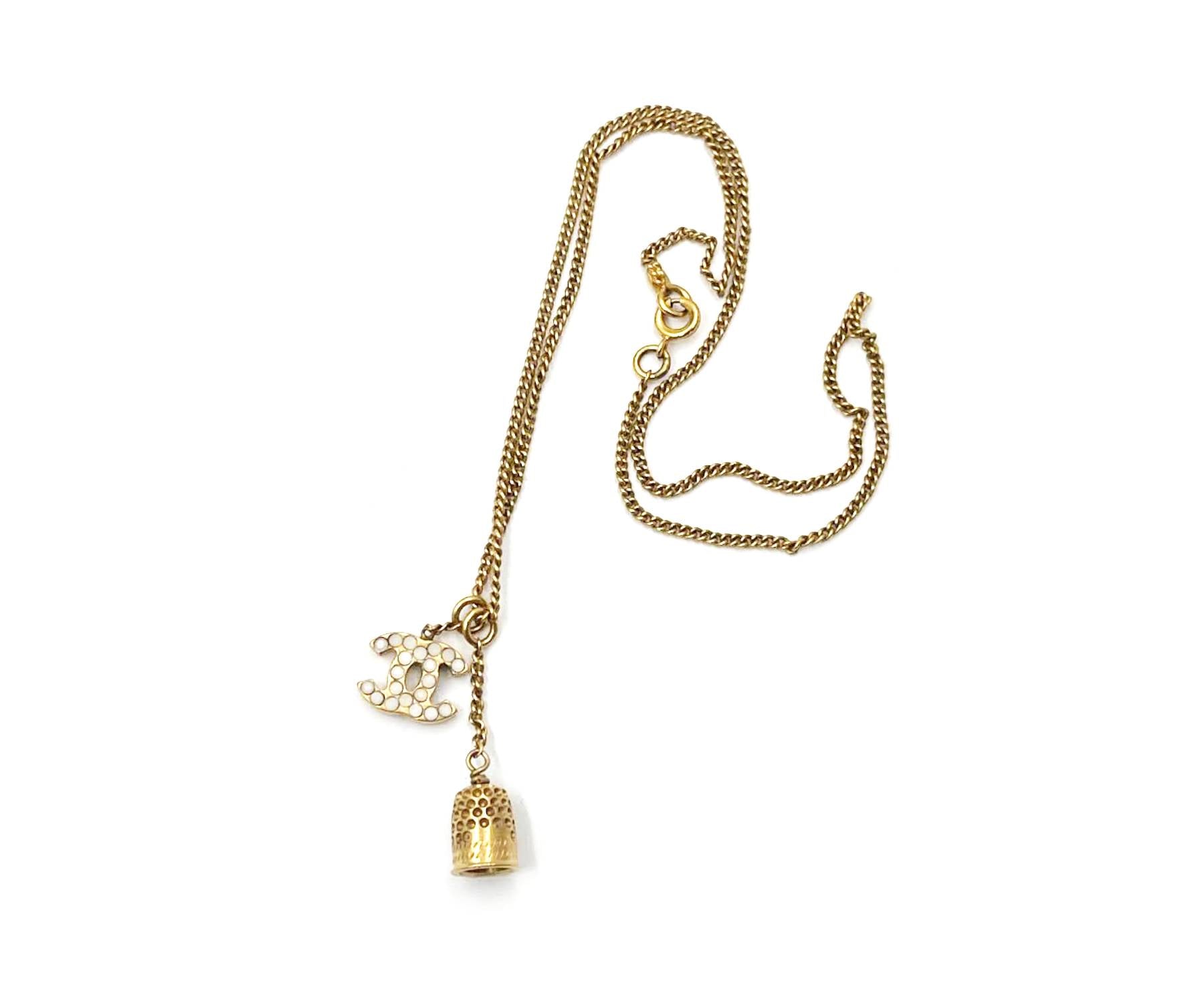 Chanel gold necklace on sale price