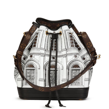 Louis Vuitton x Fornasetti Brown Monogram Coated Canvas Architettura Noe Shoulder Bag