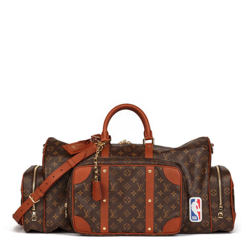 Louis Vuitton x NBA Brown Monogram Coated Canvas & Embossed Calfskin Leather Trio Pocket Keepall Travel Bag