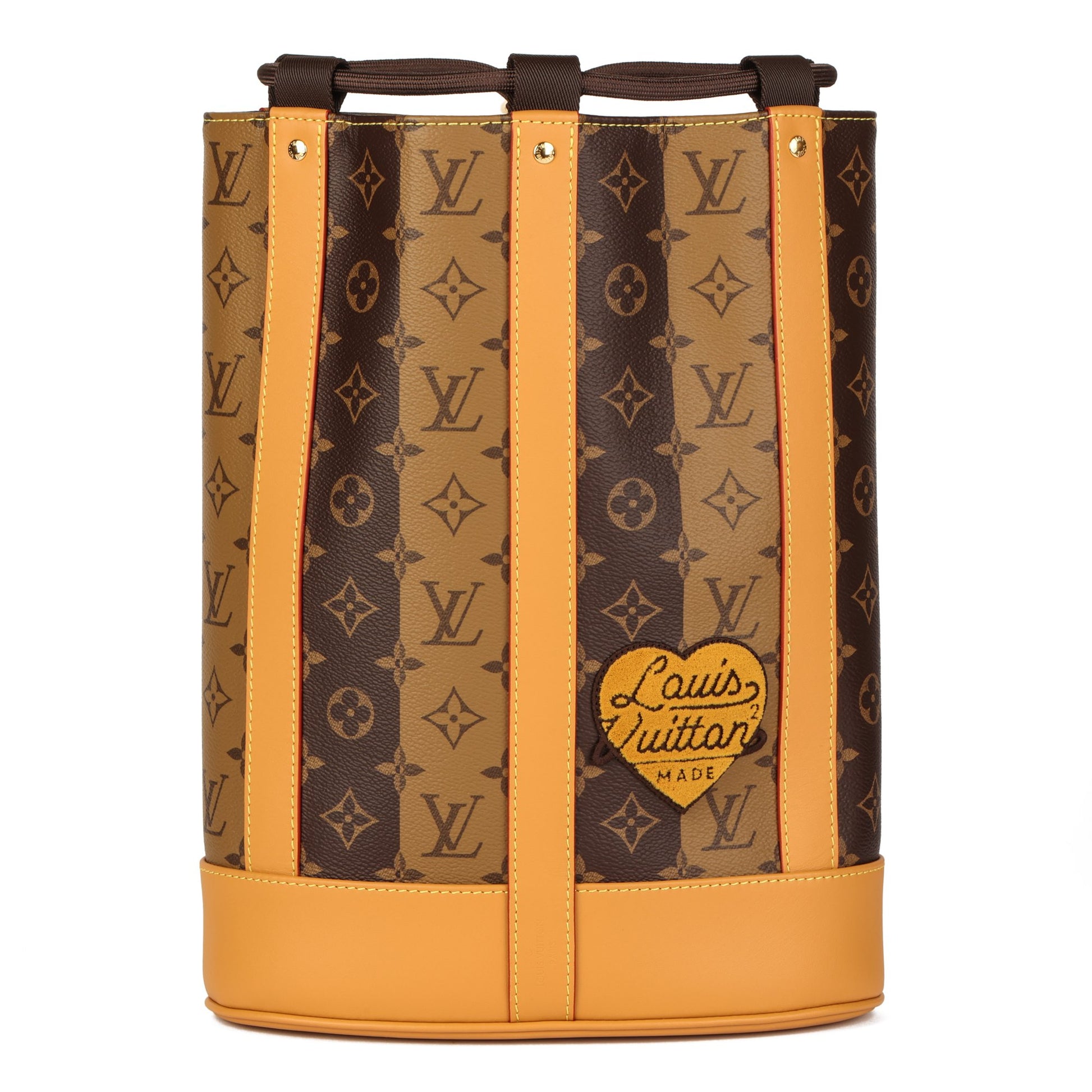 Louis Vuitton x Nigo Brown Reverso Stripe Monogram Coated Canvas & Vac in  2023