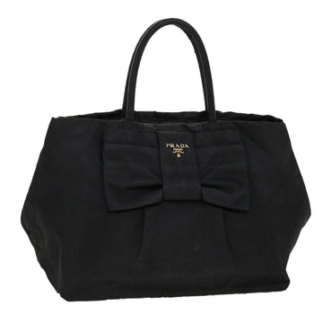 PRADA Hand Bag Nylon Black Auth yb046