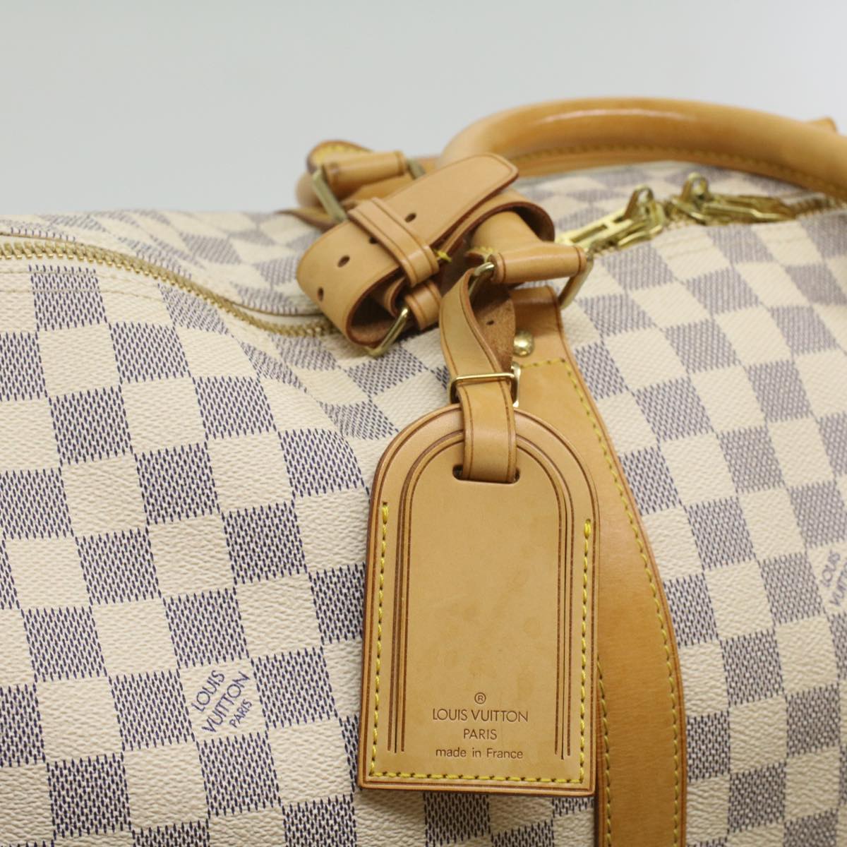 LOUIS VUITTON Damier Azur Keepall 50 Boston Bag N41430 LV Auth yk4588  ref.599909 - Joli Closet