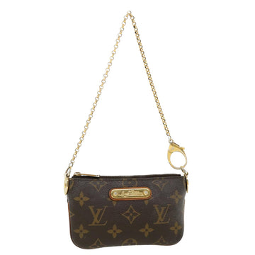 LOUIS VUITTON Monogram Chain Pochette Mira PM Accessory Pouch M60095 LV yk5841