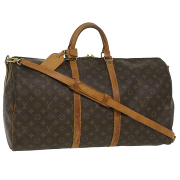 LOUIS VUITTON Monogram Keepall Bandouliere 55 Boston Bag M41414 LV Auth yk5960