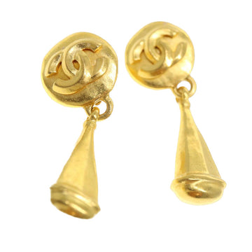 CHANEL Swing Earring Gold CC Auth yk6255