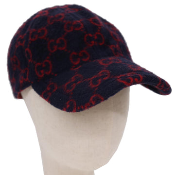 GUCCI Cap Wool M Red 517074 Auth yk6463