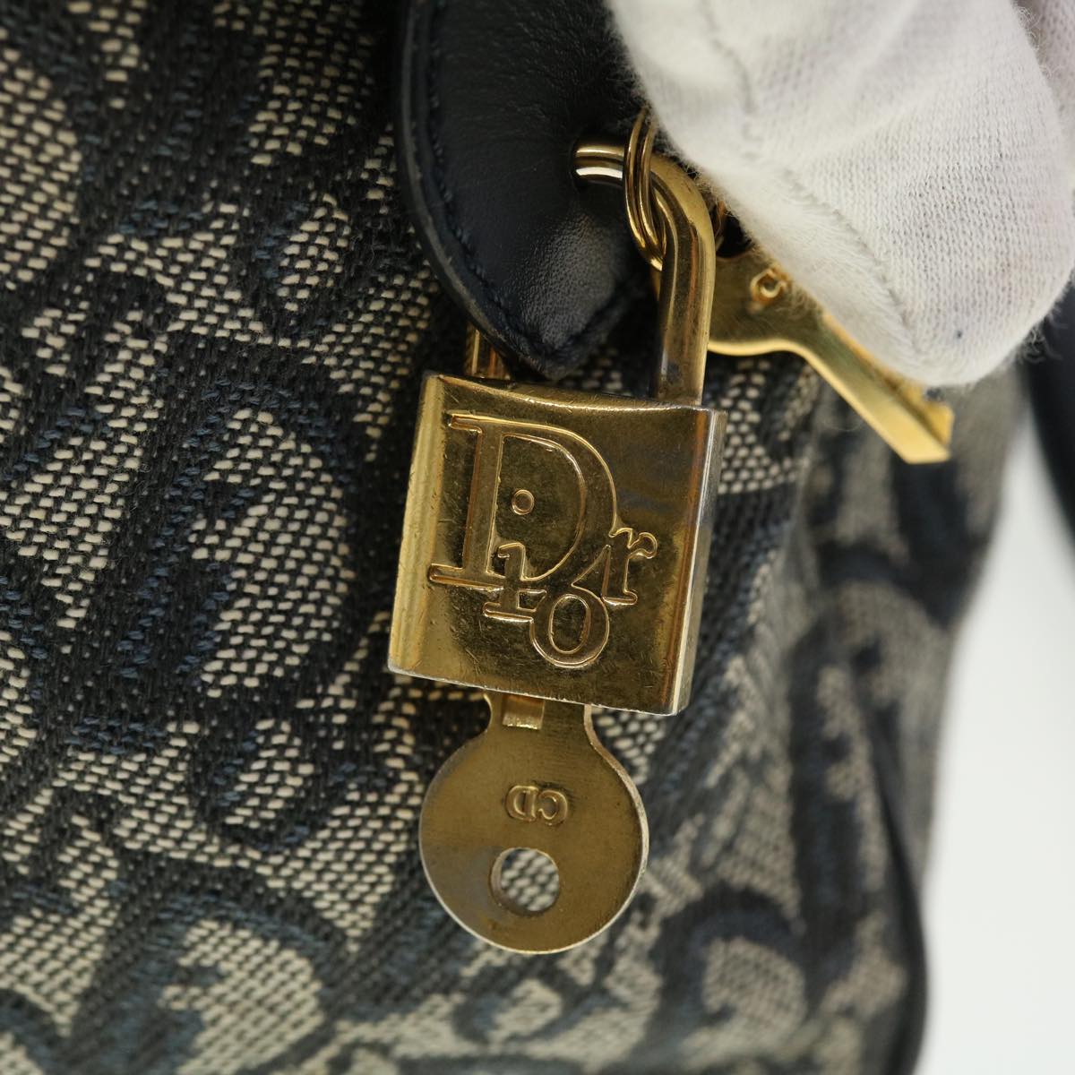 Christian Dior boston trotter bag Blue Cloth ref.93436 - Joli Closet