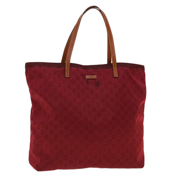 GUCCI GG Canvas Tote Bag Red 295252 Auth yk6894B