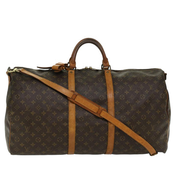 LOUIS VUITTON Monogram Keepall Bandouliere 60 Boston Bag M41412 LV Auth yk7386B