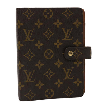 LOUIS VUITTON Monogram Agenda MM Day Planner Cover R20105 LV Auth yk7583