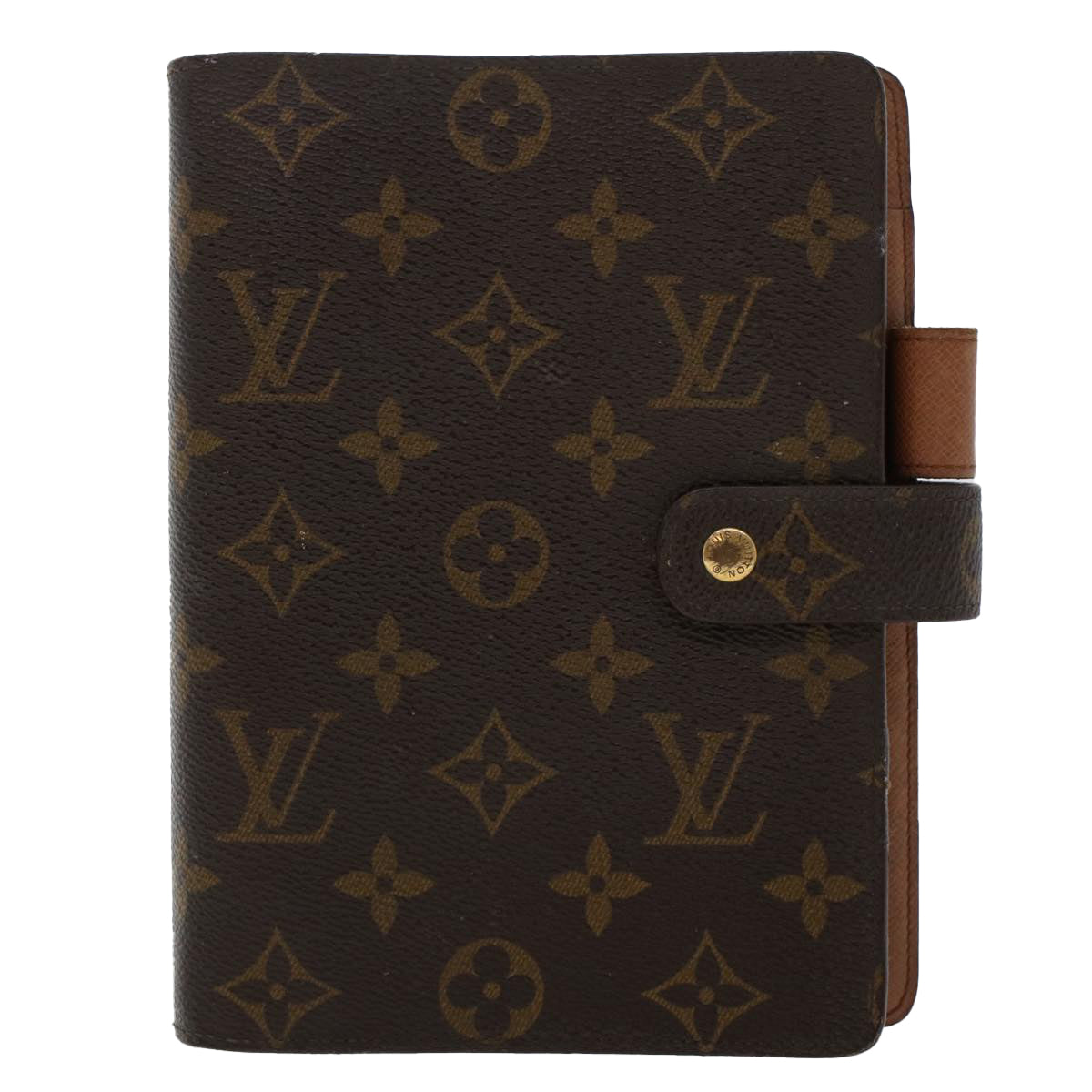 LOUIS VUITTON Monogram Agenda MM Day Planner Cover R20105 LV Auth