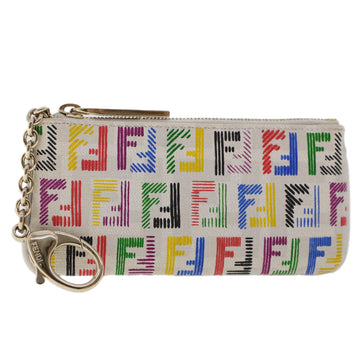 FENDI Zucchino Canvas Coin Purse Multicolor 8AP005 Auth yk8073