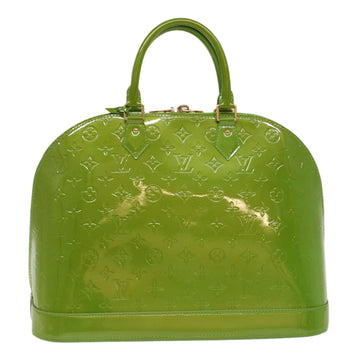 LOUIS VUITTON Monogram Vernis Alma GM Hand Bag Vert Tonic M93627 LV Auth yk8151B