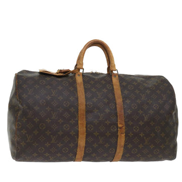 LOUIS VUITTON Monogram Keepall 55 Boston Bag M41424 LV Auth yk8492