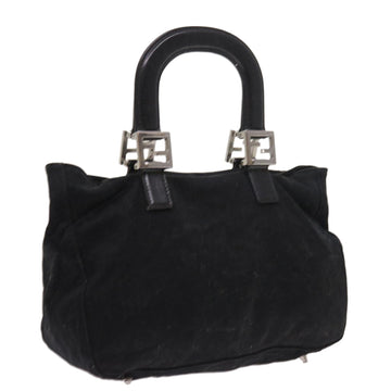 FENDI Hand Bag Nylon Black Auth yk8577