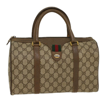 GUCCI GG Canvas Web Sherry Line Boston Bag Beige Red Green 39 02 007 Auth yk8683