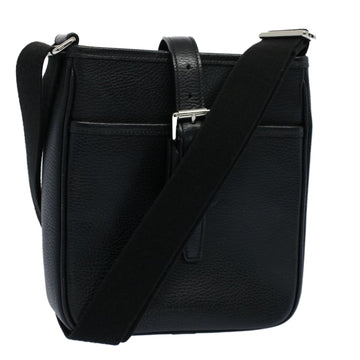 BURBERRY Shoulder Bag Leather Black Auth yk8733