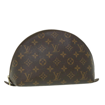 LOUIS VUITTON Monogram Trousse Demi Ronde Cosmetic Pouch M47520 LV Auth yk8915