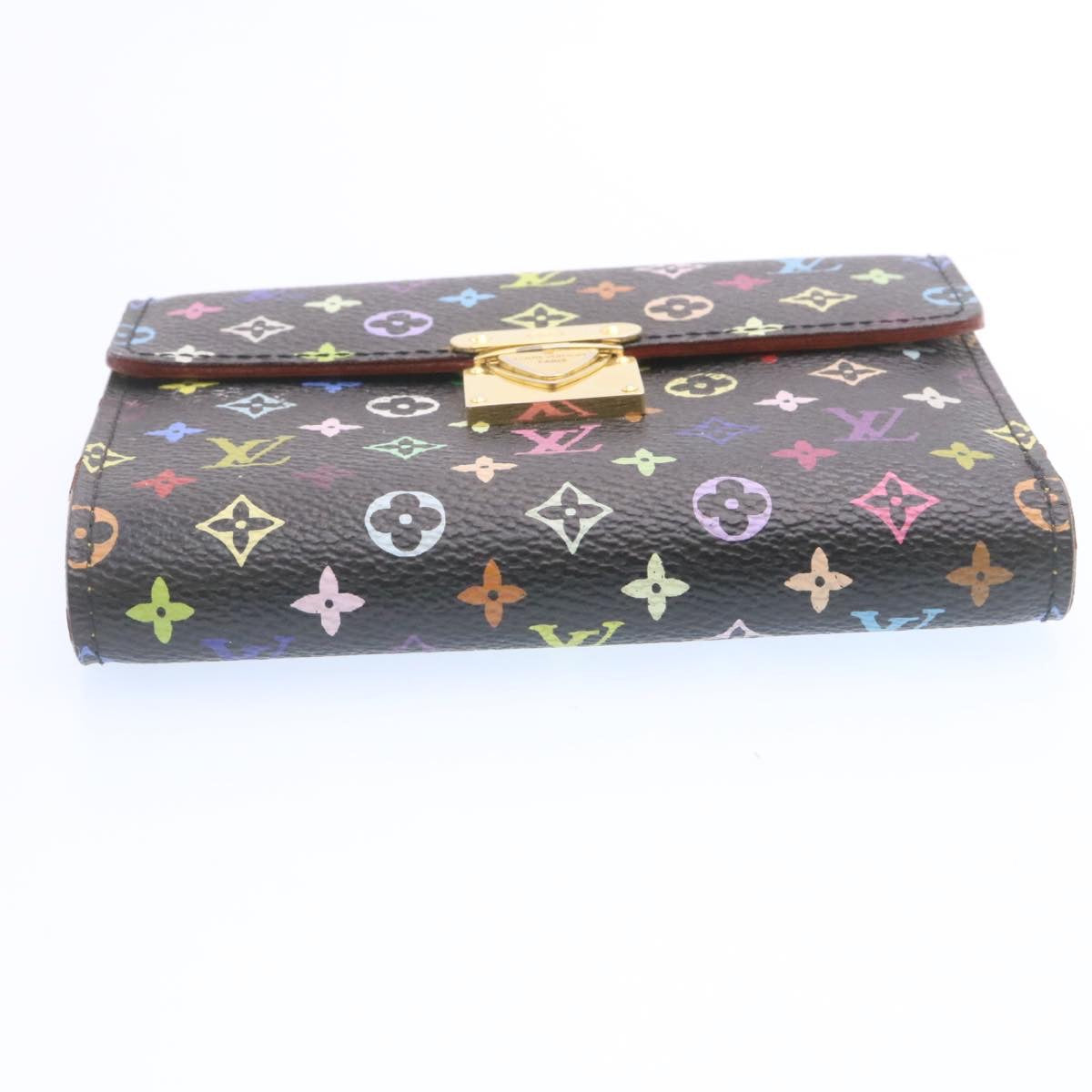 LOUIS VUITTON Multicolor Portefeuille Koala Wallet Black M58015 LV Auth  yt501