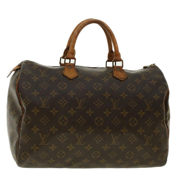 LOUIS VUITTON Monogram Speedy 35 Hand Bag M41524 LV Auth Z034